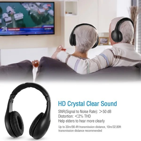 PulseTech RF SoundWave – Wireless HiFi Over-Ear Headphones with RF Transmitter - Image 2